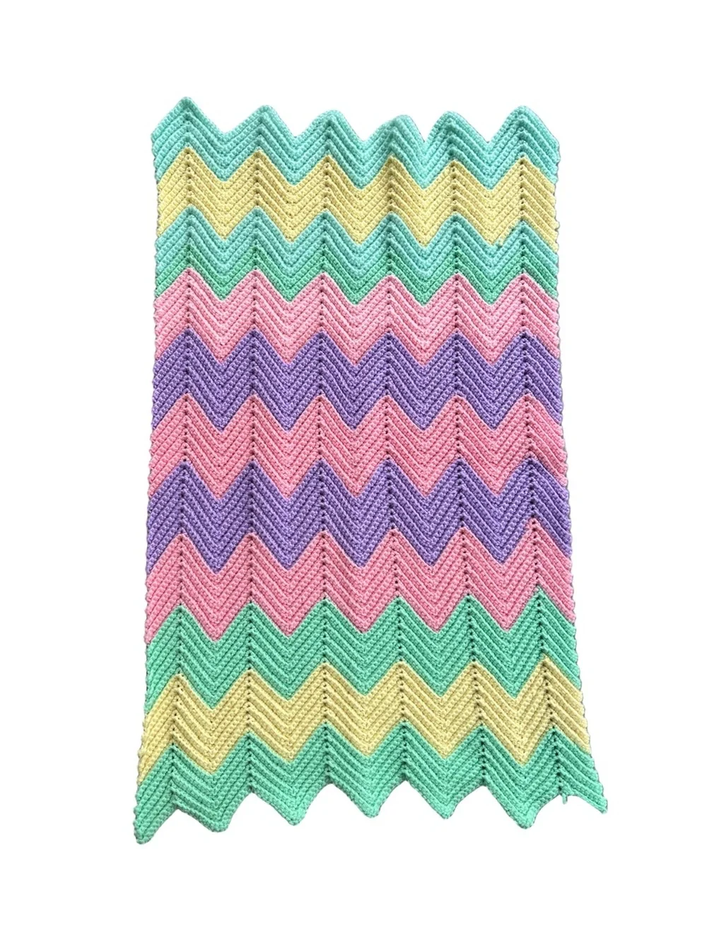 Vintage Handmade Crochet Baby Blanket